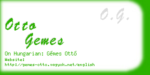 otto gemes business card