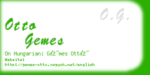 otto gemes business card